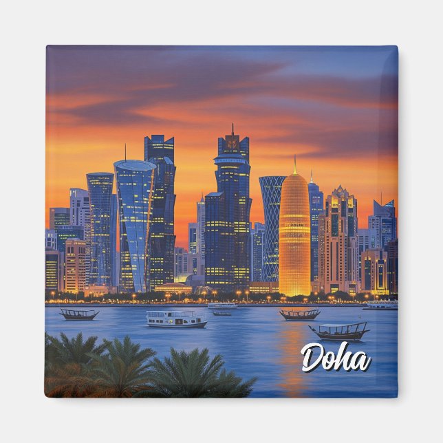Imã Viagem Doha Qatar (Frente)