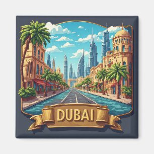Imã 🧲 Viagem dos Sonhos em Dubai Lembrança de Viagem