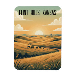 Ímã Viagem e Lembrança das Flint Hills do Kansas