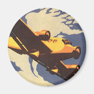 Imã Viagem e Transporte Aéreos Antigos Avião Voando