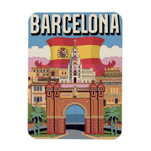 Ímã Viagem espanha vintage barcelona Arc de Triomf pre