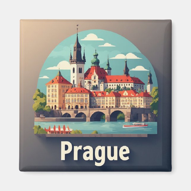 Imã Viagem Europeia Praga (Frente)