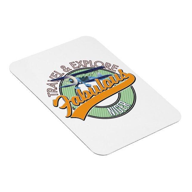 Ímã viagem explore fabuloso logotipo Níger (Lado Direito)