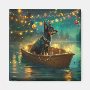 Imã Viagem Festiva de Natal do Kelpie Australiano