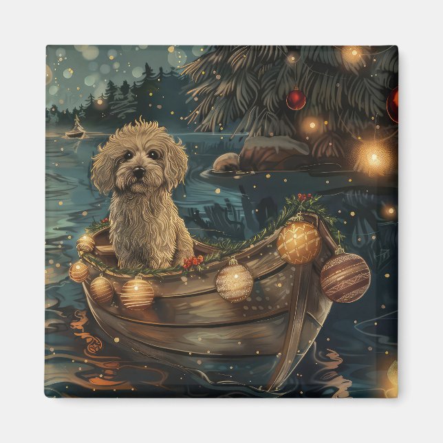 Imã Viagem Festiva de Natal Havanês (Frente)
