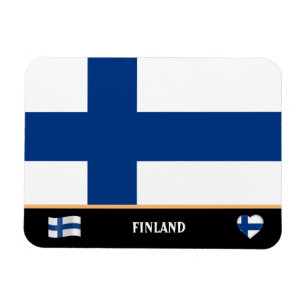 Ímã viagem Finlandês de bandeira e finlandeses / Finl