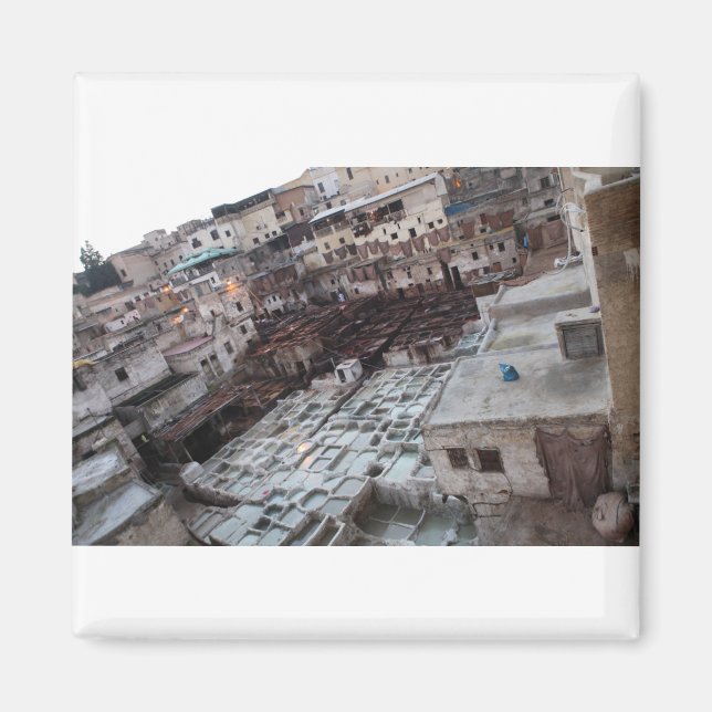 Imã Viagem Fotografia do Fes do Marrocos (Frente)