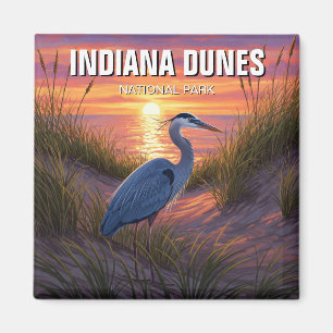 Imã Viagem Heron do Parque Nacional Indiana Dunes