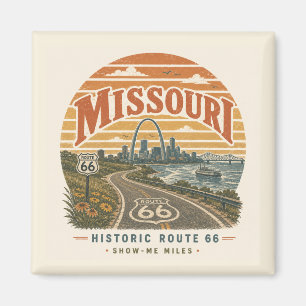 Imã Viagem Histórica pela Rota de St. Louis Missouri