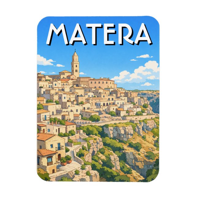 Ímã Viagem Itália Matera (Vertical)