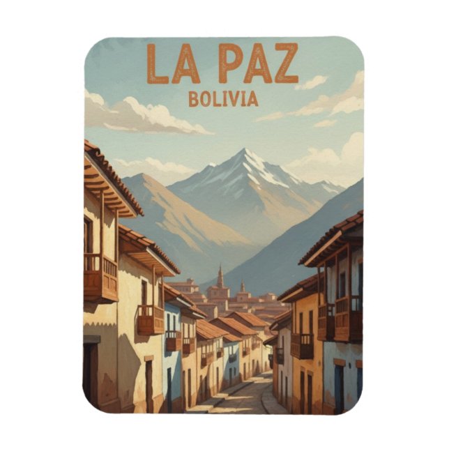 Ímã Viagem La Paz Bolívia (Vertical)