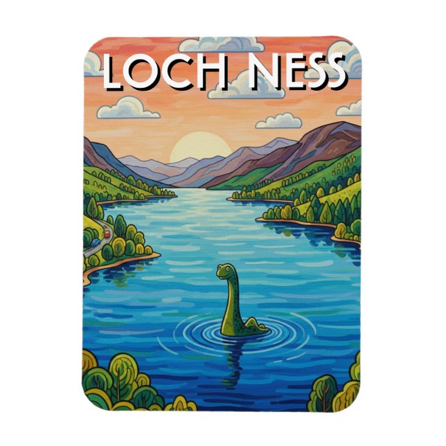 Ímã Viagem Loch Ness Nessie (Vertical)