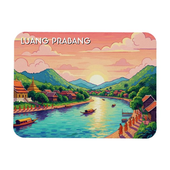 Ímã Viagem Luang Prabang Laos (Horizontal)