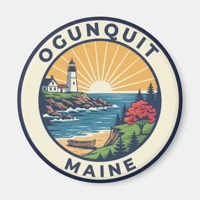 Imã Viagem Maine Ogunquit (Frente)