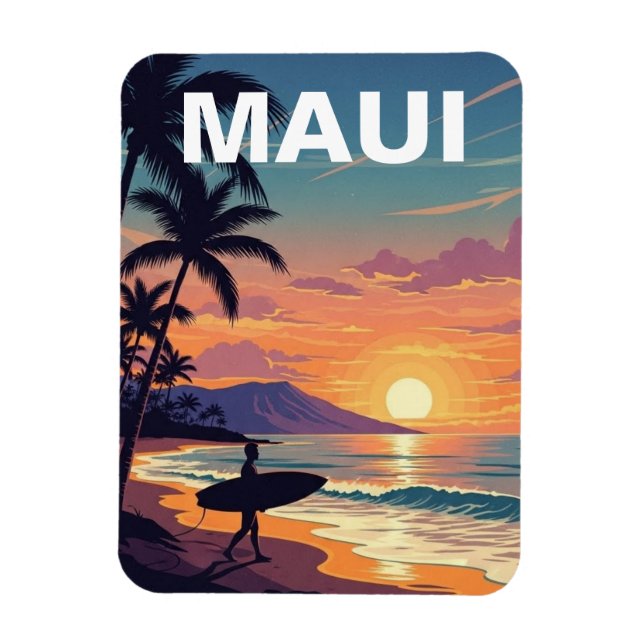 Ímã Viagem Maui Havaí (Vertical)