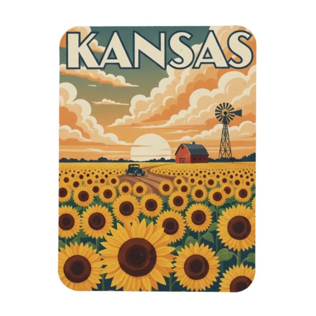 Ímã Viagem no Kansas (Vertical)