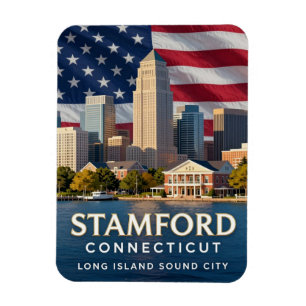 Ímã Viagem para a Cidade Costeira de Stamford Connecti