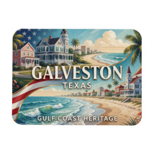 Ímã Viagem para a Costa do Golfo do Texas em Galveston