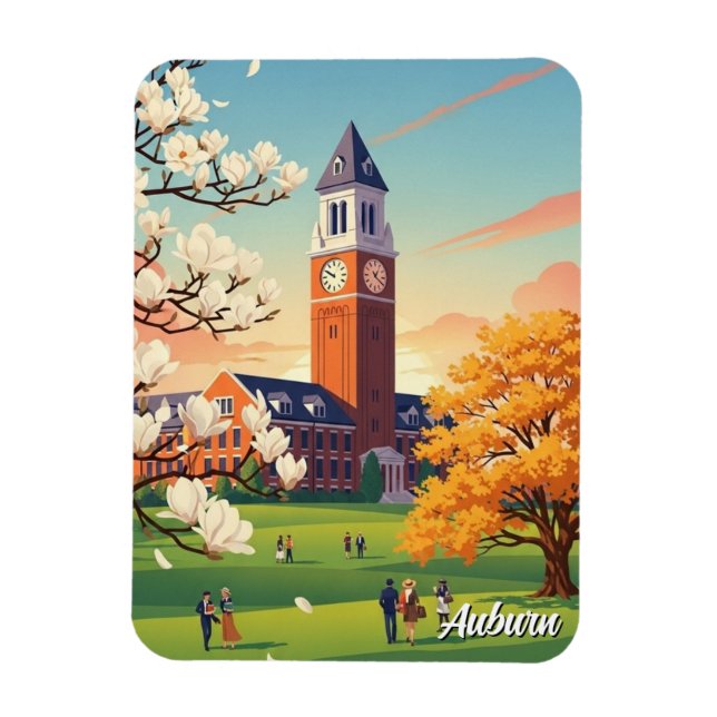 Ímã Viagem para Auburn Alabama (Vertical)