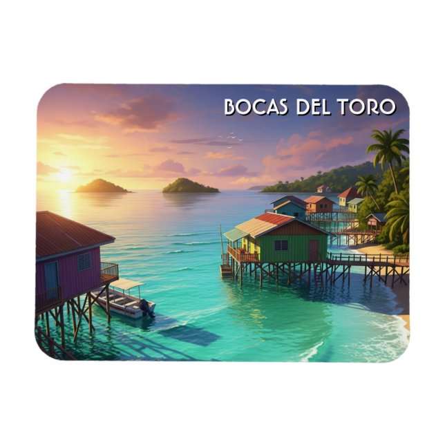 Ímã Viagem para Bocas Del Toro Panamá (Horizontal)