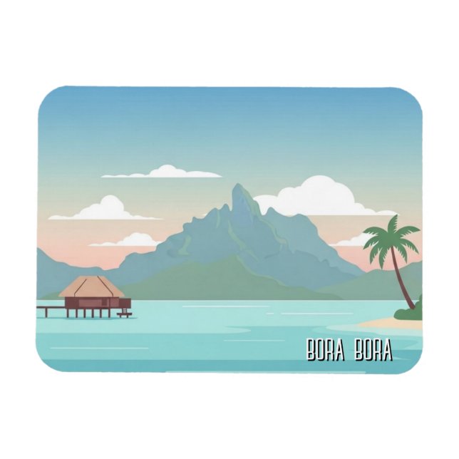 Ímã Viagem para Bora Bora (Horizontal)