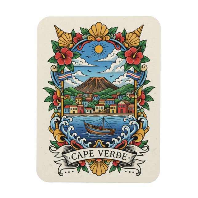 Ímã Viagem para Cabo Verde (Vertical)