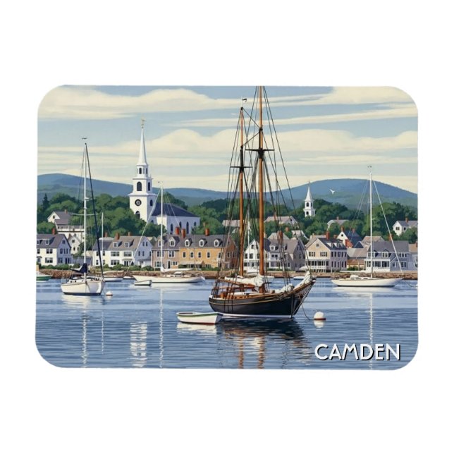 Ímã Viagem para Camden Maine (Horizontal)