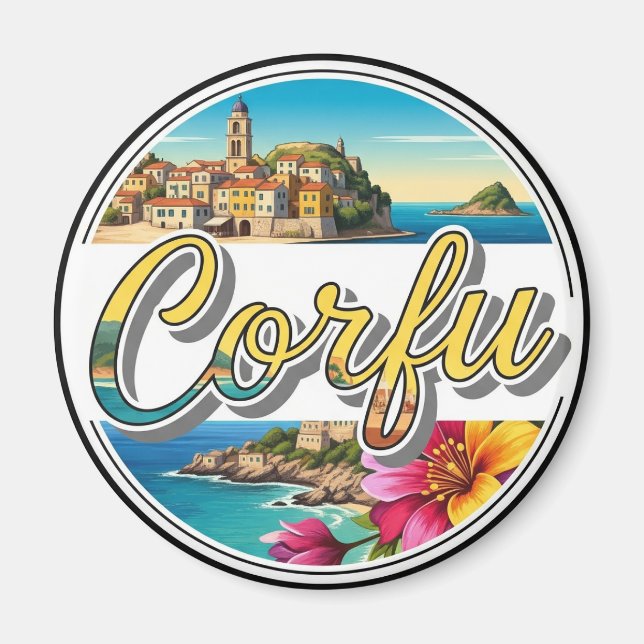 Imã Viagem para Corfu Grécia (Frente)