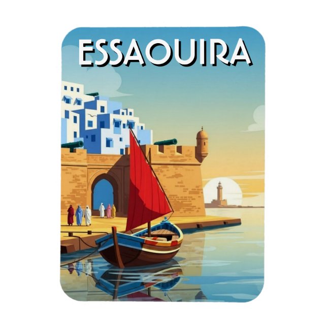 Ímã Viagem para Essaouira Marrocos (Vertical)