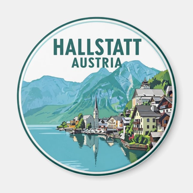 Imã Viagem para Hallstatt Áustria (Frente)