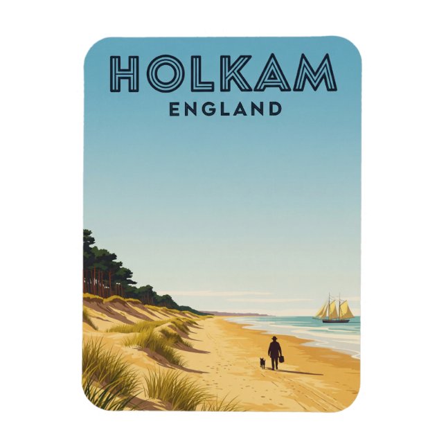 Ímã Viagem para Holkham Norfolk Inglaterra (Vertical)
