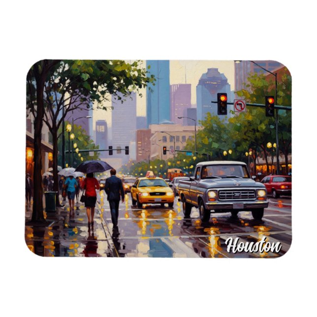 Ímã Viagem para Houston Texas (Horizontal)