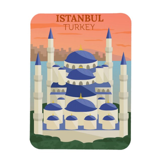 Ímã Viagem para Istambul Turquia (Vertical)