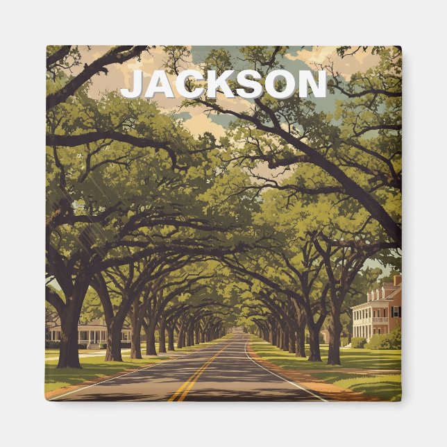 Imã Viagem para Jackson Mississippi (Frente)