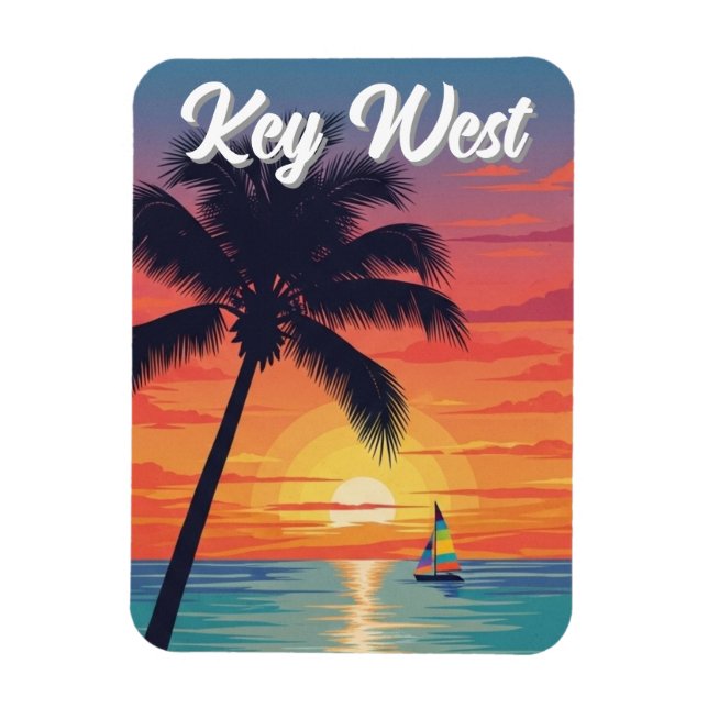 Ímã Viagem para Key West Flórida (Vertical)
