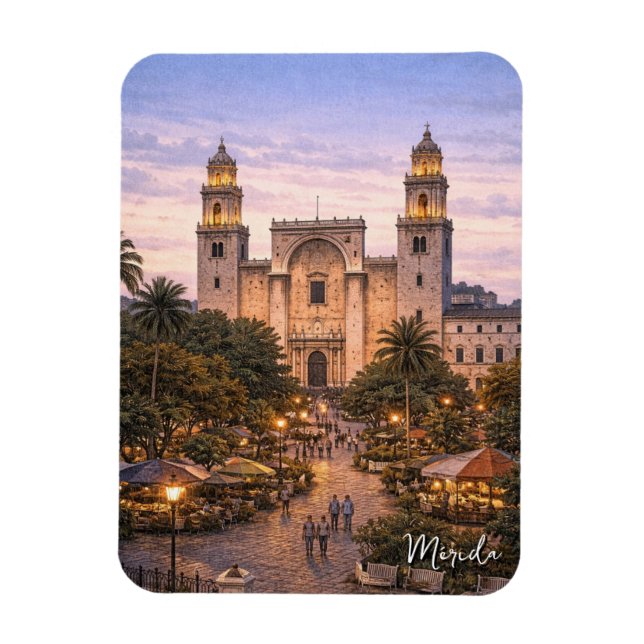 Ímã Viagem para Mérida México (Vertical)