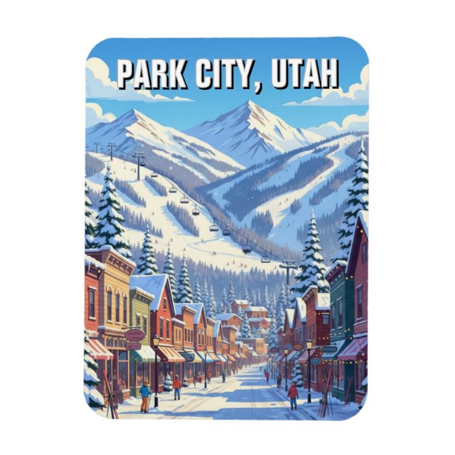 Ímã Viagem para Park City Utah (Vertical)