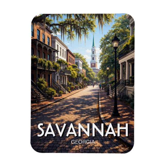 Ímã Viagem para Savannah Geórgia (Vertical)