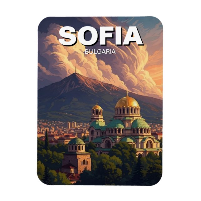 Ímã Viagem para Sófia Bulgária (Vertical)