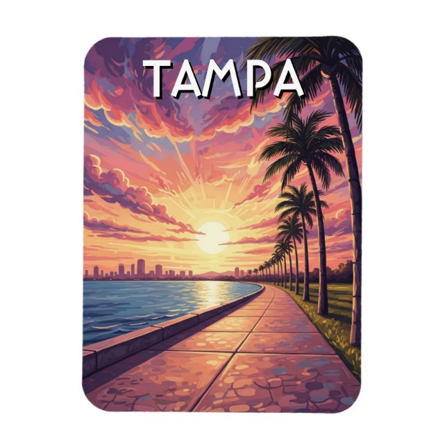 Ímã Viagem para Tampa Flórida (Vertical)