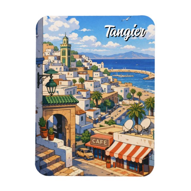 Ímã Viagem para Tânger Marrocos (Vertical)