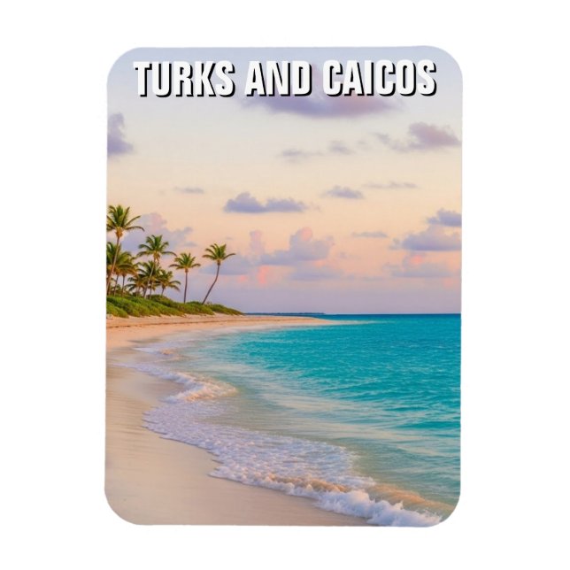 Ímã Viagem para Turks e Caicos nas Ilhas (Vertical)