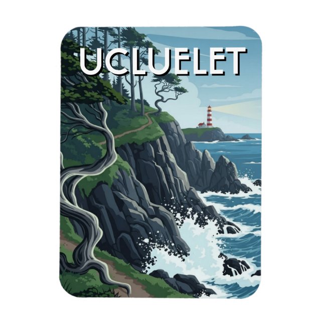 Ímã Viagem para Ucluelet na Ilha de Vancouver (Vertical)