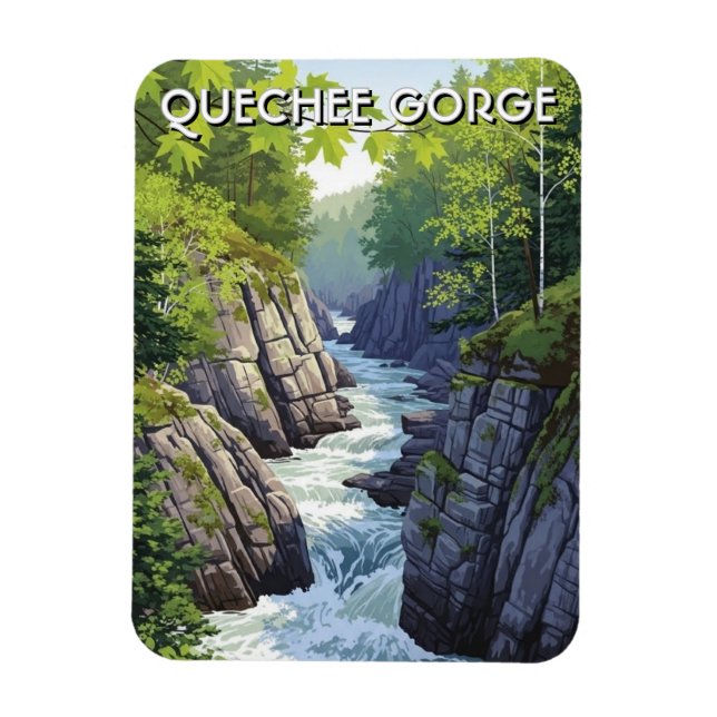 Ímã Viagem para Vermont Quechee Gorge (Vertical)