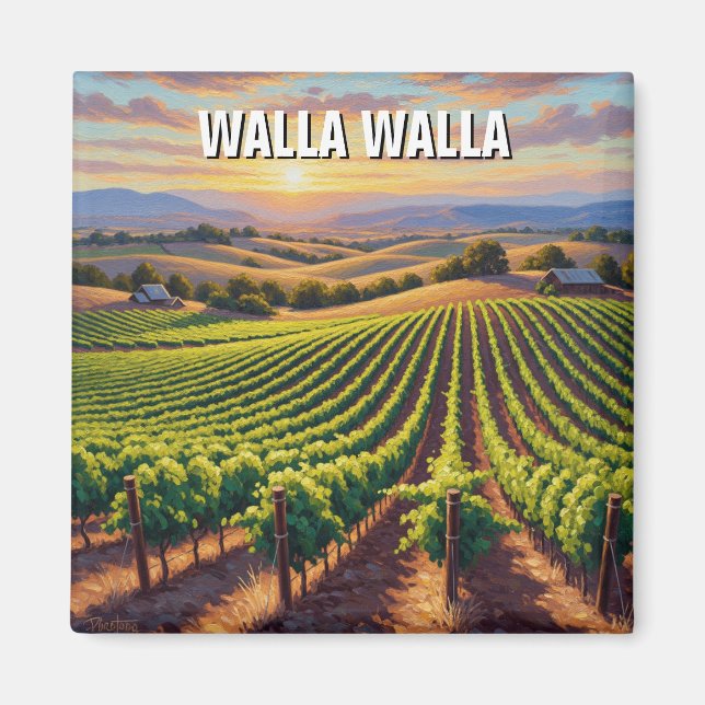 Imã Viagem para Walla Walla Washington (Frente)