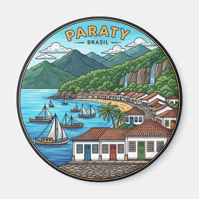 Imã Viagem Paraty Brazil (Frente)
