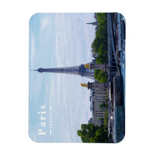 Ímã Viagem Paris França Torre Eiffel e Rio Sena