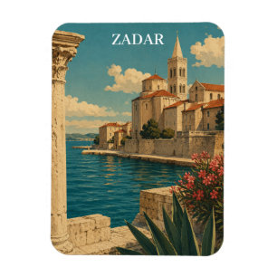 Ímã Viagem pela Costa do Adriático em Zadar Croácia Vi