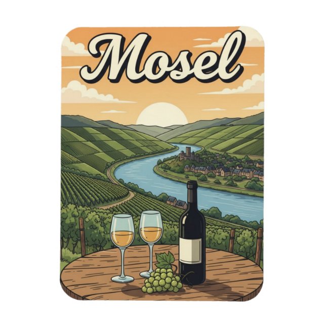 Ímã Viagem pela Mosel Alemanha (Vertical)