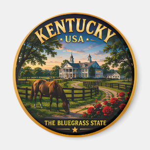 Imã Viagem pelo Campo Sulista de Kentucky 🌿